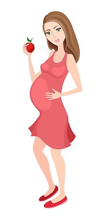 simsearch:400-05261672,k - vector illustration of a pregnant woman Stock Photo - Budget Royalty-Free & Subscription, Code: 400-06911074