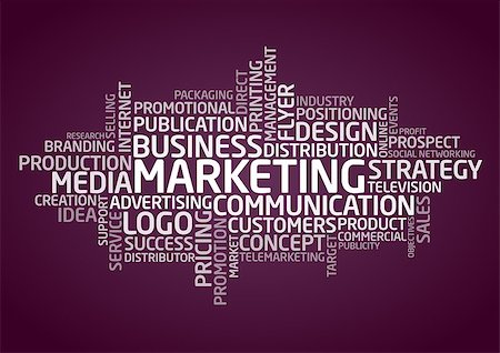 Vector illustration of tangled words about the marketing Stock Photo - Budget Royalty-Free & Subscription, Code: 400-06911222