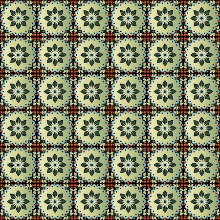 rückblick - prepared in the eastern Ottoman style seamless pattern Stockbilder - Microstock & Abonnement, Bildnummer: 400-06911618