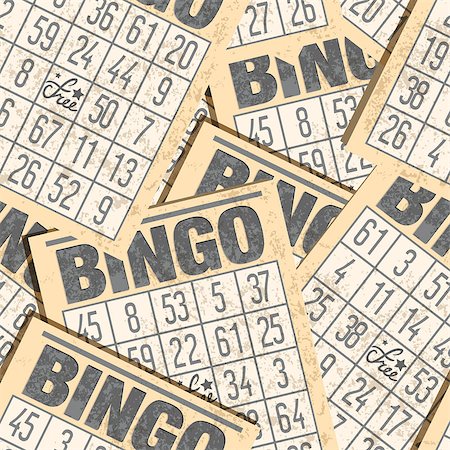 simsearch:400-06911675,k - Bingo seamless retro background with cards Stock Photo - Budget Royalty-Free & Subscription, Code: 400-06911675