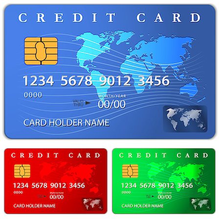 Credit or debit card design template. Vector illustration Foto de stock - Royalty-Free Super Valor e Assinatura, Número: 400-06911831
