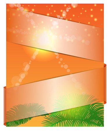 simsearch:400-08774047,k - vector hot summer banner with place for your text, eps10 file, transparency and gradient mesh used Stock Photo - Budget Royalty-Free & Subscription, Code: 400-06911873