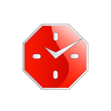 simsearch:400-04272422,k - Octagon shaped wall clock business logo Foto de stock - Royalty-Free Super Valor e Assinatura, Número: 400-06912091