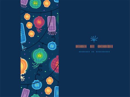 Vector glowing lanterns horizontal seamless pattern background with Chinese hanging lamps. Stock Photo - Budget Royalty-Free & Subscription, Code: 400-06912168