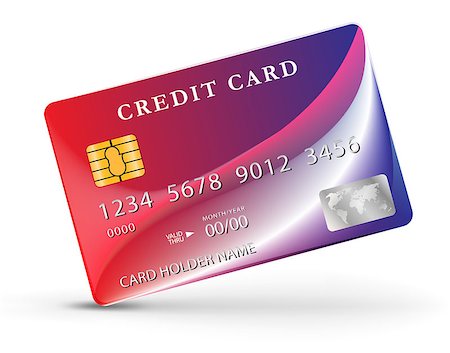 Credit or debit card design template. Vector illustration Foto de stock - Royalty-Free Super Valor e Assinatura, Número: 400-06912219