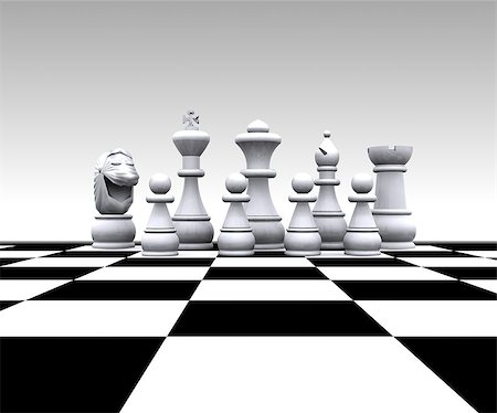 chessboard with black and white pawns Stock Photo - Budget Royalty-Free & Subscription, Code: 400-06912632