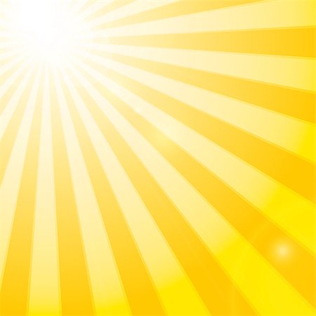 Shining sun in the cloudy blue sky. Vector illustration Stock Photo - Budget Royalty-Free & Subscription, Code: 400-06912761