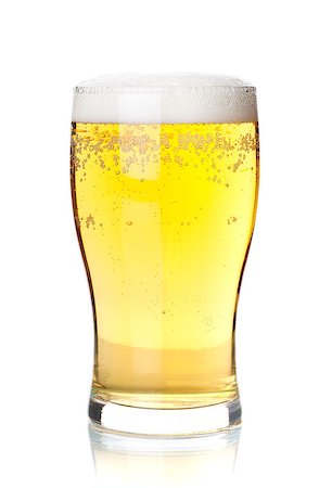 simsearch:659-03527539,k - Beer collection - Cold lager beer in glass. Isolated on white background Stock Photo - Budget Royalty-Free & Subscription, Code: 400-06913200