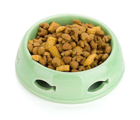 dog cat eat - Cat food in a bowl. Isolated on white background Stock Photo - Budget Royalty-Free & Subscription, Code: 400-06913210