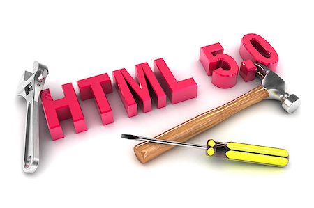 A Colourful 3d Rendered HTML 5 Tools Concept Illustration Foto de stock - Super Valor sin royalties y Suscripción, Código: 400-06913277
