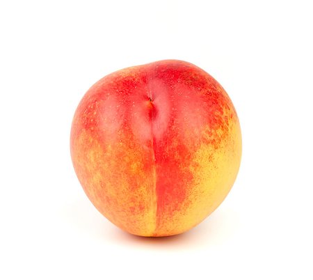 Fresh peach isolated on white background Stock Photo - Budget Royalty-Free & Subscription, Code: 400-06913858