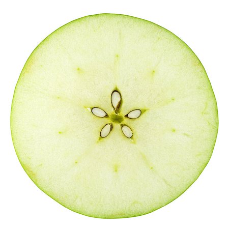 simsearch:400-05265200,k - Macro food collection - Green apple slice. Isolated on white background Photographie de stock - Aubaine LD & Abonnement, Code: 400-06913975
