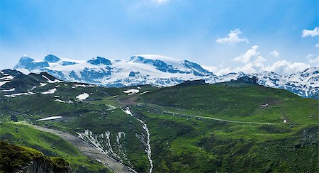 Plateau Rosa seen from Valtournenche, Aosta Valley - Italy Fotografie stock - Microstock e Abbonamento, Codice: 400-06924596