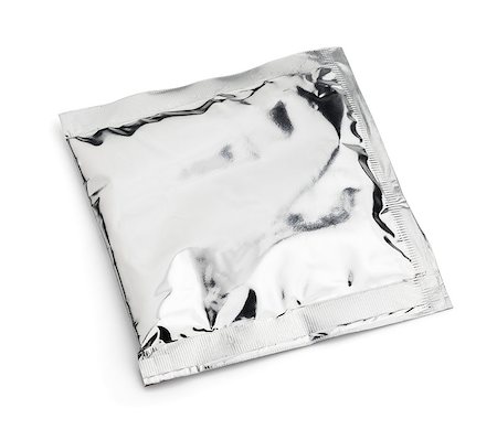Aluminum Foil Bag Package isolated on white with clipping path Stock Photo - Budget Royalty-Free & Subscription, Code: 400-06924676