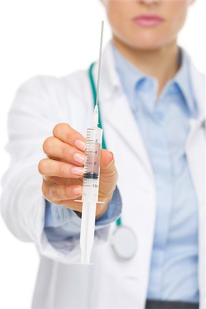 Closeup on doctor woman giving syringe Stock Photo - Budget Royalty-Free & Subscription, Code: 400-06924688