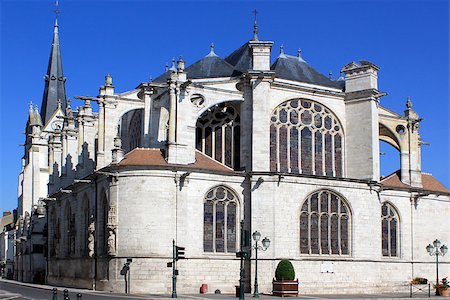 a Gothic Catholic church with its bell tower on blue sky background Stock Photo - Budget Royalty-Free & Subscription, Code: 400-06925173