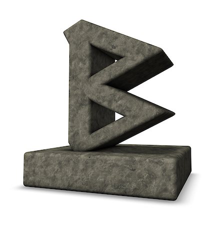 simsearch:400-04709103,k - stone rune on white background - 3d illustration Foto de stock - Super Valor sin royalties y Suscripción, Código: 400-06925298