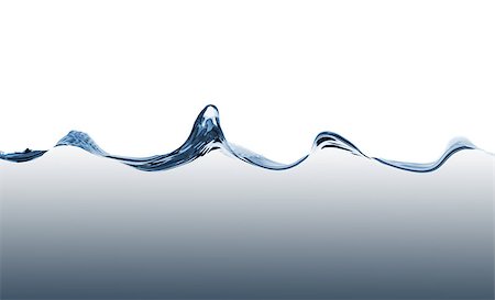 Blue water wave on a white background Stock Photo - Budget Royalty-Free & Subscription, Code: 400-06926627