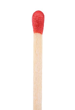 Closeup of red match isolated on white with clipping path Stockbilder - Microstock & Abonnement, Bildnummer: 400-06926809