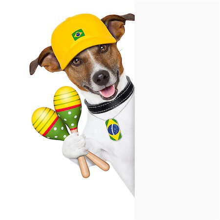 simsearch:400-07822392,k - brazil samba dog with shakers behind white banner Foto de stock - Super Valor sin royalties y Suscripción, Código: 400-06927155