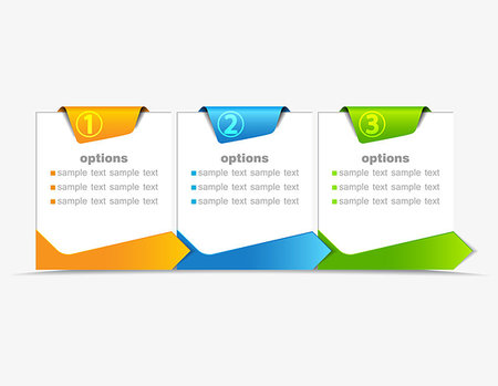 vector design template with  numbered banners Stock Photo - Budget Royalty-Free & Subscription, Code: 400-06927220