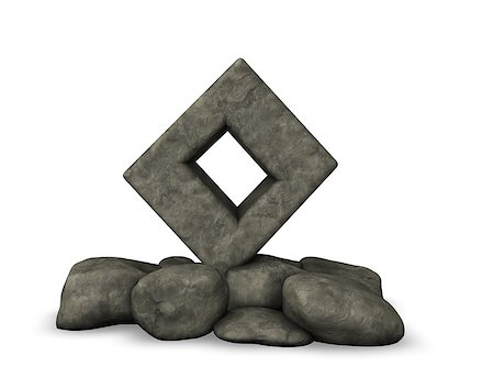 simsearch:400-04709103,k - stone rune on white background - 3d illustration Foto de stock - Super Valor sin royalties y Suscripción, Código: 400-06927331