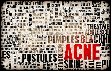 skin problem - Acne Problem and Treatment Concept as Art Stock Photo - Budget Royalty-Free & Subscription, Code: 400-06927364