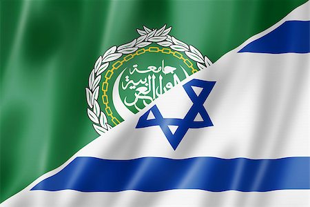 simsearch:400-06765248,k - Mixed Arab League and Israel flag, three dimensional render, illustration Foto de stock - Super Valor sin royalties y Suscripción, Código: 400-06927605