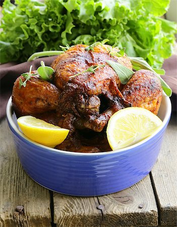 simsearch:400-07626095,k - roasted chicken with herbs (thyme and sage) Stock Photo - Budget Royalty-Free & Subscription, Code: 400-06928528