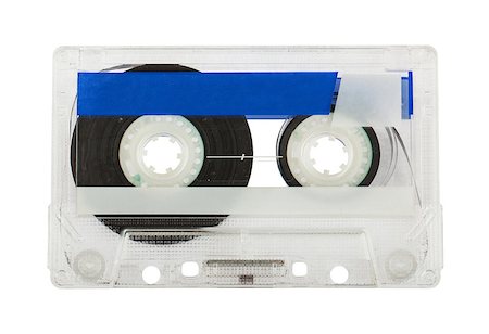 simsearch:400-05904692,k - Transparent audio cassette isolated on white background Stock Photo - Budget Royalty-Free & Subscription, Code: 400-06928803