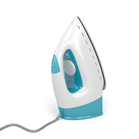 simsearch:400-03988966,k - Steam electric iron on white background Stock Photo - Budget Royalty-Free & Subscription, Code: 400-06929067