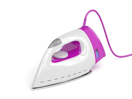 simsearch:400-03988966,k - Steam iron on white background Stock Photo - Budget Royalty-Free & Subscription, Code: 400-06929068