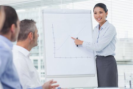 simsearch:400-06929750,k - Businesswoman explaining graphs during her presentation in bright office Stock Photo - Budget Royalty-Free & Subscription, Code: 400-06929726