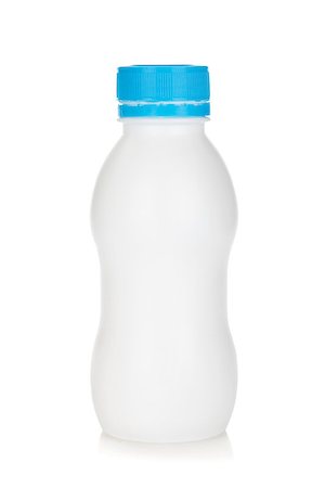 Baby yoghurt bottle. Isolated on white background Stock Photo - Budget Royalty-Free & Subscription, Code: 400-06920029