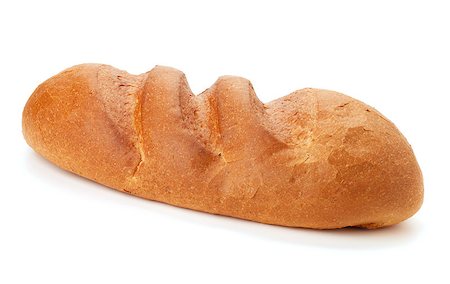simsearch:400-04421047,k - Long loaf bread. Isolated on white Foto de stock - Super Valor sin royalties y Suscripción, Código: 400-06920129