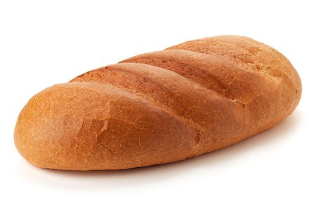 simsearch:400-04421047,k - Long loaf bread. Isolated on white Foto de stock - Super Valor sin royalties y Suscripción, Código: 400-06920131