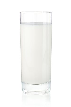 Glass of milk. Isolated on white Stock Photo - Budget Royalty-Free & Subscription, Code: 400-06920176