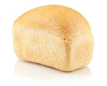 simsearch:400-04421047,k - White bread. Isolated on white background Foto de stock - Super Valor sin royalties y Suscripción, Código: 400-06920182