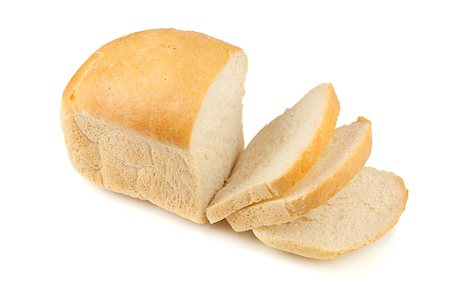 simsearch:400-04421047,k - Sliced white bread. Isolated on white background Foto de stock - Super Valor sin royalties y Suscripción, Código: 400-06920192