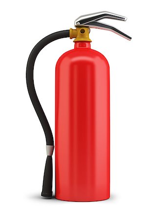fire hose - Fire extinguisher. 3d image. Isolated white background. Stock Photo - Budget Royalty-Free & Subscription, Code: 400-06920285