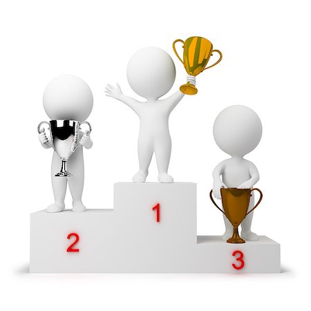 simsearch:400-04419872,k - 3d small people - rewarding of winners. 3d image. Isolated white background. Stock Photo - Budget Royalty-Free & Subscription, Code: 400-06920350