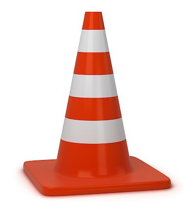 Traffic cones. 3d image. Isolated white background. Foto de stock - Super Valor sin royalties y Suscripción, Código: 400-06920400