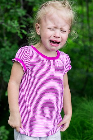 little girl crying heavily on green background Stock Photo - Budget Royalty-Free & Subscription, Code: 400-06920831