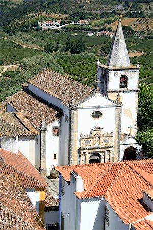 Catholic church in Obidos, Portugal Stock Photo - Budget Royalty-Free & Subscription, Code: 400-06920901