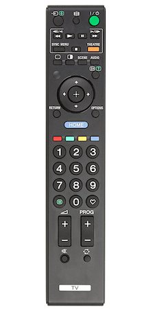 TV remote control. Isolated on white background Foto de stock - Super Valor sin royalties y Suscripción, Código: 400-06921191