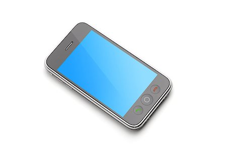 simsearch:400-06429921,k - Touch screen cell phone with gradient background. Isolated on white Stockbilder - Microstock & Abonnement, Bildnummer: 400-06921224