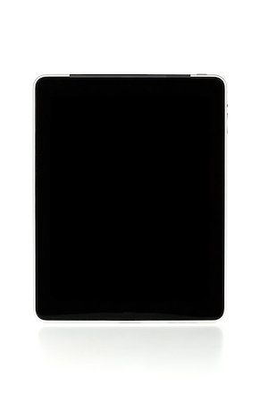 simsearch:400-06921233,k - Touch screen tablet computer with black background. Isolated on white Stock Photo - Budget Royalty-Free & Subscription, Code: 400-06921226