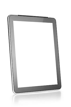 simsearch:400-08097289,k - Touch screen tablet computer with blank screen Isolated on white Stock Photo - Budget Royalty-Free & Subscription, Code: 400-06921229