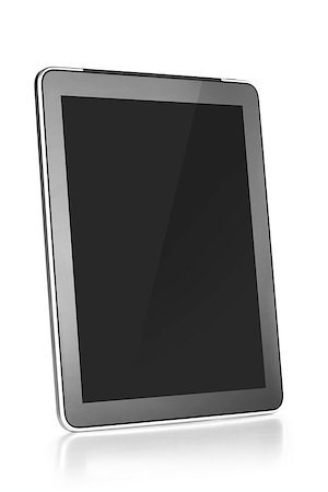 simsearch:400-06921233,k - Touch screen tablet computer with blank screen Isolated on white Stock Photo - Budget Royalty-Free & Subscription, Code: 400-06921230