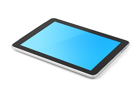 simsearch:400-06921233,k - Touch screen tablet computer with blue gradient background. Isolated on white Stock Photo - Budget Royalty-Free & Subscription, Code: 400-06921231